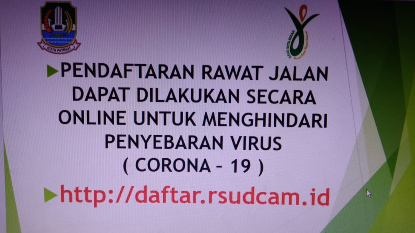 INFO DAFTAR ONLINE SELAMA COVID 19
