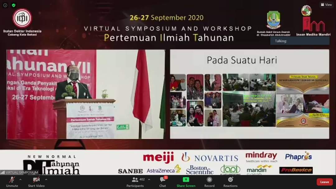 Webinar PIT IDI Kota Bekasi Tahun 2020 di RSUD CAM Kota Bekasi